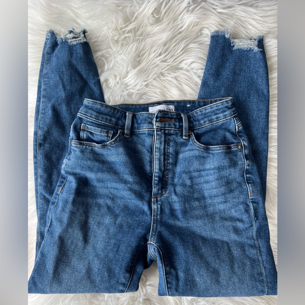 LOFT Curvy High Waist Skinny Jeans